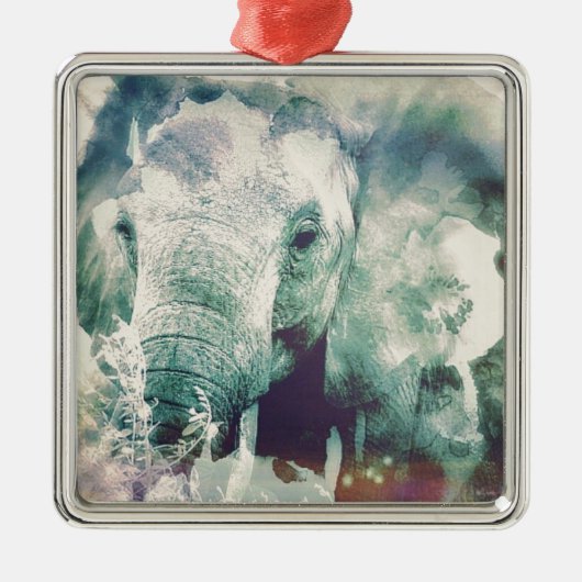 Elephant Ornament Aus Metall (Vorne)