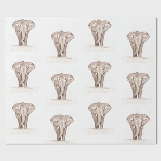 elephant ornament geschenkpapier (Flach)