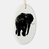 Elephant Oval Keramik Ornament (Rechts)