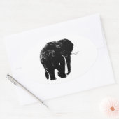 Elephant Oval Sticker (Umschlag)