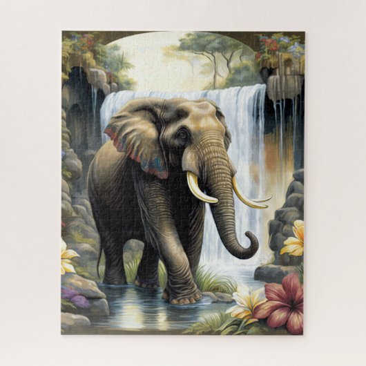 Elephant Painting Jigsaw Puzzle (Vertikal)