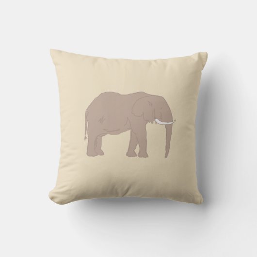 Elephant Painting Safari IllustrationThrow Kissen (Vorderseite)
