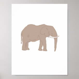 Elephant Painting Safari Tiere Malerei Poster
