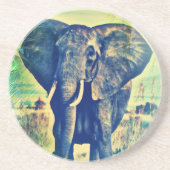 Elephant Palms Sandstein Untersetzer (Vorne)