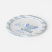 Elephant Paper Plate - Es ist ein Junge - Custom Pappteller (Schrägansicht)