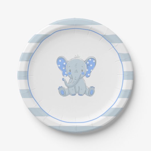 Elephant Paper Plate - Junge Pappteller (Vorderseite)