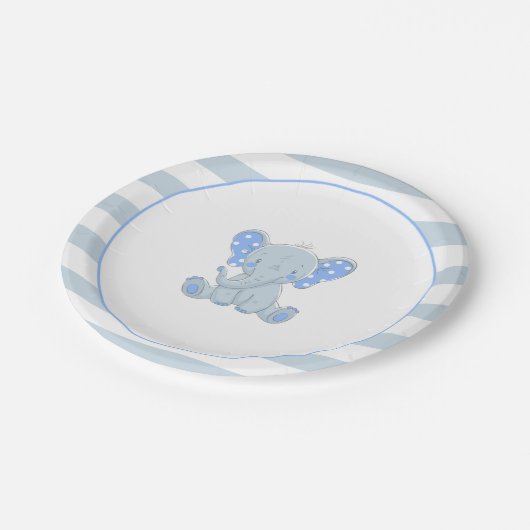Elephant Paper Plate - Junge Pappteller (Schrägansicht)