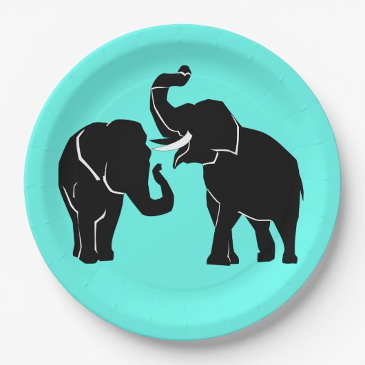 Elephant Paper Tellers - Anpassbar Pappteller (Vorderseite)