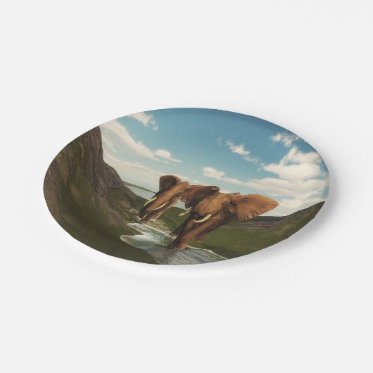 Elephant Pappteller (Schrägansicht)