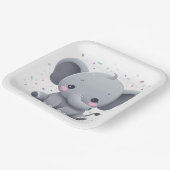 Elephant  pappteller (Gewinkelt)