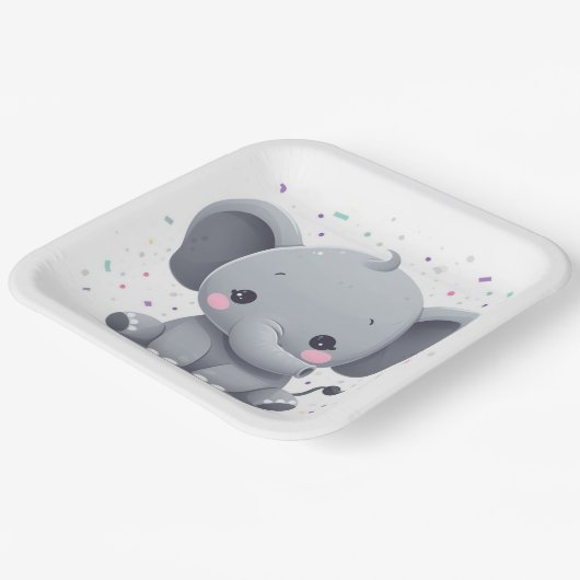 Elephant pappteller (Gewinkelt)