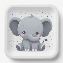 Elephant  pappteller