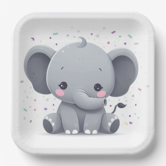 Elephant  pappteller (Vorderseite)