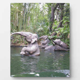 Elephant Party Time in Water Print Fotoplatte