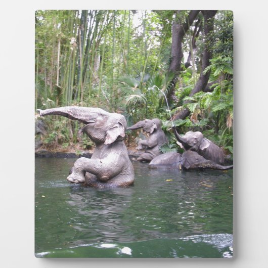 Elephant Party Time in Water Print Fotoplatte (Vorderseite)