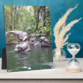 Elephant Party Time in Water Print Fotoplatte (Seite)