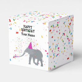 Elephant Partying - Tiere bei der Geburtstagsparty Geschenkschachtel
