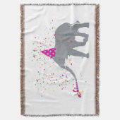 Elephant Partying - Tiere mit Party Decke (Vorderseite Vertikal)