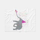 Elephant Partying - Tiere mit Party Fleecedecke (Vorderseite (Horizontal))