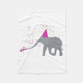 Elephant Partying - Tiere mit Party Fleecedecke (Vorderseite)