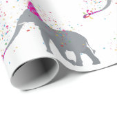 Elephant Partying - Tiere mit Party Geschenkpapier (Rolleneckpunkt)