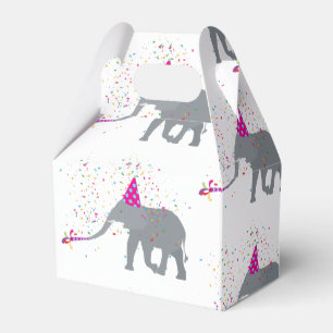 Elephant Partying - Tiere mit Party Geschenkschachtel