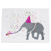 Elephant Partying - Tiere mit Party Große Geschenktüte (Vorderseite)