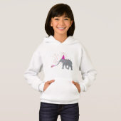 Elephant Partying - Tiere mit Party Hoodie (Vorne ganz)