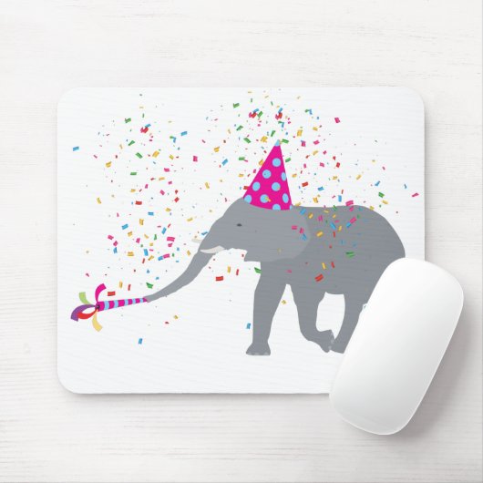 Elephant Partying - Tiere mit Party Mousepad (Mit Mouse)
