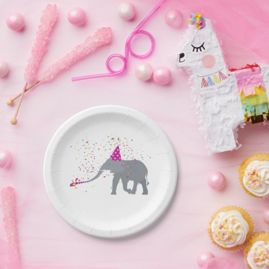 Elephant Partying - Tiere mit Party Pappteller (Party)