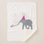 Elephant Partying - Tiere mit Party Sherpadecke (Vorderseite)