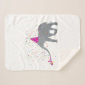Elephant Partying - Tiere mit Party Sherpadecke (Vorderseite (Horizontal))