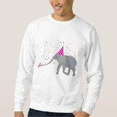 Elephant Partying - Tiere mit Party Sweatshirt (Vorderseite)