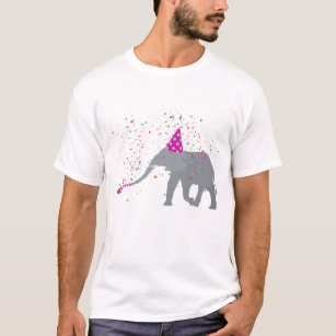 Elephant Partying - Tiere mit Party T-Shirt