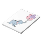 Elephant Pastel Aquarellbäckerchen am dritten Tag Notizblock (Rotiert)