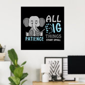 Elephant Patience Poster (Heimbüro)