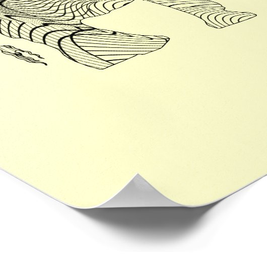 Elephant Pattern Art Print Poster (Ecke)