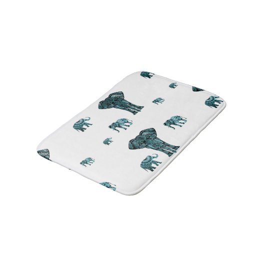 Elephant Pattern Badematte (Schrägansicht)