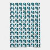 Elephant Pattern Blau Geschirrtuch (Vertikal)