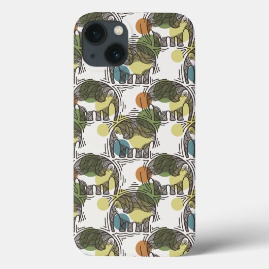 Elephant Pattern Case-Mate iPhone Hülle (Rückseite)