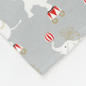 Elephant Pattern Fleece Blanket (Ecke)