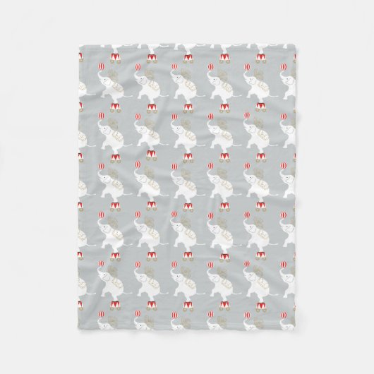 Elephant Pattern Fleece Blanket (Vorderseite)
