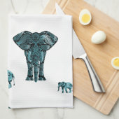 Elephant Pattern Handtuch (Viertel Falte)