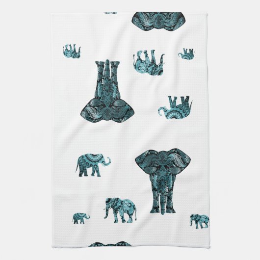 Elephant Pattern Handtuch (Vertikal)