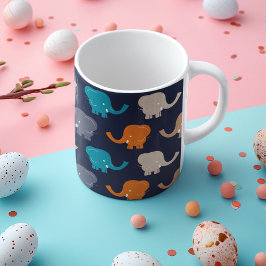 Elephant Pattern Kaffeetasse