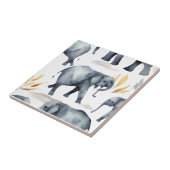Elephant Pattern Keramik Tile Fliese (Seite)