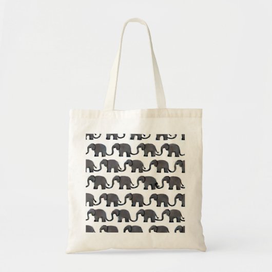 Elephant Pattern Leinwand Tasche (Vorne)