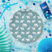 Elephant Pattern Paper Plate - Anpassbar Pappteller (Party)