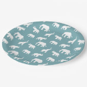 Elephant Pattern Paper Plate - Anpassbar Pappteller (Schrägansicht)
