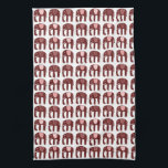 Elephant Pattern Pink Geschirrtuch<br><div class="desc">Dekorieren Sie Ihre Küche mit diesem coolen Handtuch. Macht ein großartiges Haus-Erwärmung,  Geburtstag oder Hochzeitsgeschenk! Sie können ihn anpassen und auch Text hinzufügen. Karo in meinem Shop für viel mehr Farben und Muster!</div>